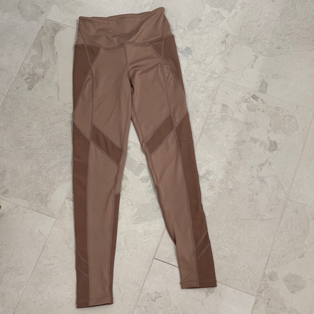Tan Free People movement leggings